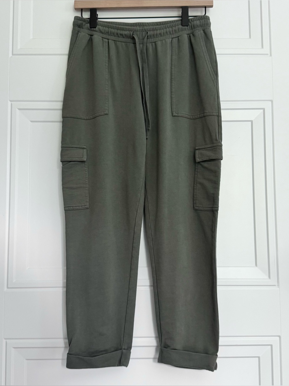 J. Jill Cargo Jogger Pants in Olive Green, XS